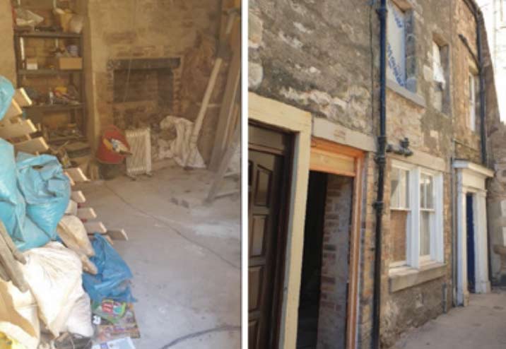 Before and after of runner-up for best environmental retrofit category